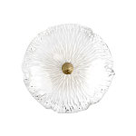 Бра в форме прозрачного стеклянного цветка с рельефной текстурой Textured Glass варинант исполнения - 3 | Loft Concept в Казани