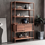 Стеллаж в гостиную для книг Moon Walnut Furniture варинант исполнения - 4 | Loft Concept в Казани