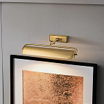 Светильник для картин цвета состаренная латунь с широким плафоном на прямоугольном основании Elstead Lighting варинант исполнения - 12 | Loft Concept в Казани