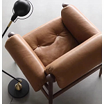 Кресло с деревянным каркасом и обивкой из натуральной кожи Medieval Furniture варинант исполнения - 5 | Loft Concept в Казани