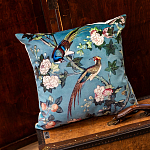 Подушка декоративная с изображением птицы в саду Chinoiserie Birds in the Garden Cushion варинант исполнения - 2 | Loft Concept в Казани