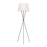 Торшер на трех тонких перекрещенных ножках с белым конусным абажуром из льна Feiss варинант исполнения - 5 | Loft Concept в Казани