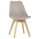 Стул с основой из пластика и мягким сиденьем Arvika Beige варинант исполнения - 1 | Loft Concept в Казани