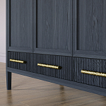 Большой Шкаф Primo Черный дуб с 3 дверьми и 3 выдвижными ящиками варинант исполнения - 5 | Loft Concept в Казани