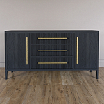 Буфет Primo с тремя ящиками и двумя фасадами Черный дуб варинант исполнения - 1 | Loft Concept в Казани