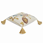 Чехол на подушку с кисточками и вышивкой птиц Ethnic mix Birds Square варинант исполнения - 1 | Loft Concept в Казани