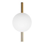 Бра с золотым основанием и белым плафоном в форме шара Bubble варинант исполнения - 4 | Loft Concept в Казани