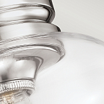 Потолочный светильник с прозрачным стеклянным плафоном в форме широкого колокола Feiss варинант исполнения - 2 | Loft Concept в Казани