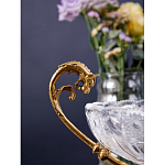 Чаша из прозрачного рельефного стекла на бронзовой подставке Eden Garden варинант исполнения - 3 | Loft Concept в Казани