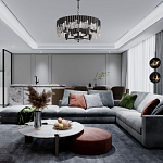 Люстра круглая из матового черного металла с подвесками из прозрачных стеклянных трубок Noir Tubes варинант исполнения - 12 | Loft Concept в Казани