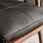 Кресло c каркасом из массива дерева и мягкой кожаной обивкой Walnut Armchair варинант исполнения - 7 | Loft Concept в Казани