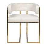 Стул букле бежевый с каркасом цвета матовое золото Tactility варинант исполнения - 1 | Loft Concept в Казани