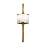 Бра вертикальное с белым полукруглым плафоном и длинным стержнем S Kichler варинант исполнения - 1 | Loft Concept в Казани