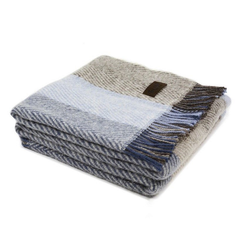 Плед VADSO SPINA 1002 Marzotto Серый Голубой в Казани | Loft Concept 