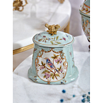 Шкатулка голубого цвета с рисунком и состаренным эффектом Eden Garden варинант исполнения - 9 | Loft Concept в Казани