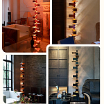 Торшер с каркасом из множества полок Links варинант исполнения - 3 | Loft Concept в Казани