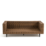 Трехместный садовый диван из плетеного пластика Matteo варинант исполнения - 8 | Loft Concept в Казани