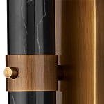 Бра цилиндрической формы чёрного цвета с 2-мя плафонами Marble Glow варинант исполнения - 4 | Loft Concept в Казани