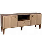 ТВ-тумба бежевая из массива бука с 2-мя дверками и ящиком Wenge Light варинант исполнения - 1 | Loft Concept в Казани