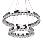 Люстра с двумя кольцами цвета хром и прозрачными хрустальными шарами по периметру Sacramento Transparent Balls Chandelier варинант исполнения - 1 | Loft Concept в Казани