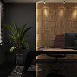 Гипсовая 3D панель с принтографией PM-08 варинант исполнения - 1 | Loft Concept в Казани