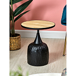 Приставной столик с факутрным черным основанием Ethiopia варинант исполнения - 2 | Loft Concept в Казани