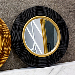 Зеркало в черной фактурной раме с золотым кантом Summon the Light варинант исполнения - 7 | Loft Concept в Казани