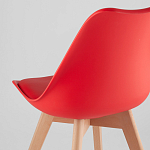 Стул с основой из пластика и мягким сиденьем Arvika Red варинант исполнения - 6 | Loft Concept в Казани