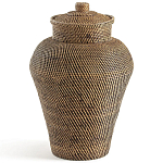 Плетеная корзина из ротанга и бамбука Wicker Vase Basket варинант исполнения - 1 | Loft Concept в Казани