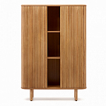 Буфет из ясеневого шпона с открытыми полками и 2-мя раздвижными дверями Toinette варинант исполнения - 2 | Loft Concept в Казани