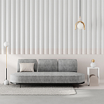 Стол приставной с овальными элементами бело-бежевого цвета NUN SIDE TABLE WHITE LIGHT MOCHA варинант исполнения - 2 | Loft Concept в Казани