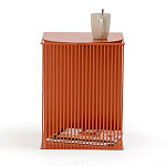 Оранжевый приставной стол из металла Lattice варинант исполнения - 4 | Loft Concept в Казани