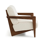 Кресло с обивкой из белого букле Armchair White Boucle варинант исполнения - 1 | Loft Concept в Казани