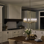 Люстра с 6-ю прозрачными цилиндрическими плафонами Kichler варинант исполнения - 8 | Loft Concept в Казани