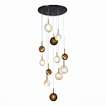 Люстра светодиодная с сферическими стеклянными плафонами Splatter варинант исполнения - 5 | Loft Concept в Казани