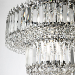 Круглая люстра с хрустальным декором Harmonica Crystal Round Chrome Chandelier варинант исполнения - 2 | Loft Concept в Казани