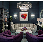 Диван трехместный велюровый серый Island of Comfort варинант исполнения - 5 | Loft Concept в Казани