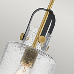 Подвесной светильник с цилиндрическим плафоном из прозрачного стекла с пузырьками Kichler варинант исполнения - 4 | Loft Concept в Казани