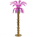 Торшер Glass Decorated Palm Floor Lamp Pink Листья Пальмы  варинант исполнения - 3 | Loft Concept в Казани