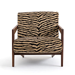 Кресло с обивкой из шенилла с тигровым принтом Tiger Chair варинант исполнения - 1 | Loft Concept в Казани