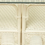 Комплект обеденный из ротанга Eloise grand white варинант исполнения - 14 | Loft Concept в Казани