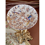 Чаша с цветочным орнаментом на ножке в виде бронзового ангела Eden Garden варинант исполнения - 7 | Loft Concept в Казани