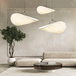 Подвесной светильник с белым тканевым плафоном в форме облака Crystal Cloud Junction варинант исполнения - 8 | Loft Concept в Казани