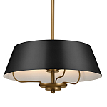 Подвесной светильник с конусовидным металлическим абажуром черного цвета Kichler варинант исполнения - 1 | Loft Concept в Казани