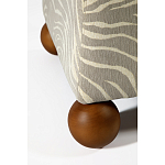 Банкетка Wakonda Gray Zebra с деревянными шариками  варинант исполнения - 5 | Loft Concept в Казани