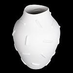 Декоративная ваза белая керамическая с абстрактным объемным декором Molecule Collection варинант исполнения - 3 | Loft Concept в Казани