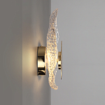 Бра с рельефным волнообразным стеклянным плафоном и вставкой из мрамора Liquid Stone варинант исполнения - 2 | Loft Concept в Казани