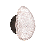 Бра с прозрачным рельефным плафоном на черном металлическом основании Iona варинант исполнения - 1 | Loft Concept в Казани