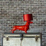 Настольная лампа COLLECTION OF DOGS с абажуром Такса варинант исполнения - 2 | Loft Concept в Казани