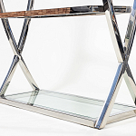 Металлический стеллаж со стеклянными полками Molecule варинант исполнения - 3 | Loft Concept в Казани